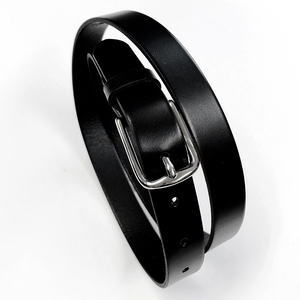 Ceinture en cuir véritable italien fabriquée en Corée, largeur 23 mm, longueur 105 cm, noir/marron, épaisseur 3 mm, système de sangle remplaçable HN12 - Product Image 2