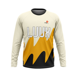 Chemise de loisirs pour homme à manches longues et col rond, personnalisée, imprimée par sublimation, séchage rapide, avec motif de lettres audacieuses, maillots de compression LUUk - Product Image 5