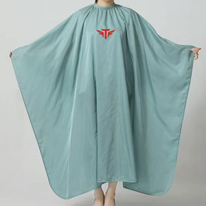 Cape de coiffure blanche avec logo rouge en polyester anti-adhésif pour hommes et femmes - Product Image 5