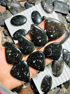 Cabujones de Jaspe Turritella de Alta Calidad, Formas Mixtas, Piedra Natural 100%, Marca ASHU GEMS, Origen Rajasthan, para Joyería - Product Image 4