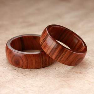 Anneaux de serviette en bois rustiques faits à la main, design rond, écologiques, en stock, décoration de table à manger pour une maison moderne - Product Image 2