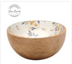 Tazón de madera hecho a mano con esmalte de menta brillante, perfecto para decoración de cocina, comedor, regalo de mesa, acabado ecológico - Product Image 5