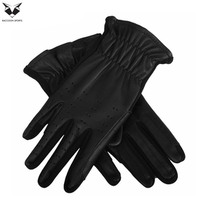 Guantes de Montar a Caballo de Cuero Genuino, Talla L, Color Negro Sólido, Precio al por Mayor, Guantes de Seguridad de Alta Calidad para Hombres - Product Image 4
