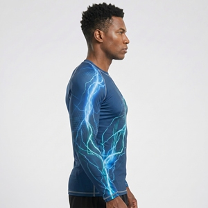 Custom <b>Men</b> Sublimation Rash Guard 2026 Lightweight MMA Wrestling <b>Shirt</b> Breathable Winter <b>Compression</b> Gear <b>Men</b> Rash Guard - Product Image 3
