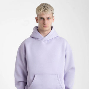 Men's Casual Oversized Winter Solid Hoodie Pullover Embroidered Screen Printing French <b>Fabric</b> Hip Hop Streetwear High Quality - Product Image 4