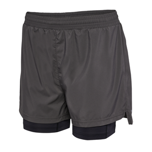 Shorts pour femmes personnalisés, dernière collection, en fer forgé 2-en-1, avec poches, extensibles, taille haute et double couche, pour l'entraînement - Product Image 1
