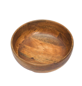 Bol alimentaire en bois d'acacia au design classique, respectueux de l'environnement, disponible en différentes tailles pour fruits ou salades - idéal pour les cadeaux - Product Image 2