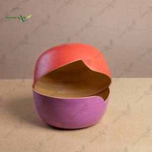 Tazón Profundo de Bambú, Tazón de Servir Elegante de Bambú Natural Hecho a Mano para una Cena Moderna - Product Image 4