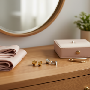 Boucles d'oreilles pendantes Tz Fashion en acier doré et argenté, 6 mm, lot de 12 pièces - Product Image 3