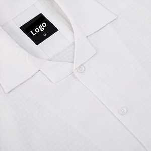 เสื้อเชิ้ตคิวบา แขนสั้น ผ้าป๊อปลิน ระบายอากาศได้ดี สำหรับผู้ชาย กระดุมติดแบบลำลอง เหมาะสำหรับฤดูร้อน มีสีขาว สีเขียวเซจ สีกากี - Product Image 4
