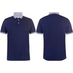 เสื้อยืดแขนสั้นผู้ชายสีดำล้วน คอซิป พิมพ์ลาย ผ้าถักเนื้อนุ่ม 100% คอตตอน ป้องกันรอยยับ สไตล์ไฮสตรีท - Product Image 1
