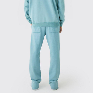 Pantalon de jogging décontracté en coton délavé à l'acide, taille élastique, coupe décontractée, style vintage streetwear, pour l'extérieur - Product Image 5