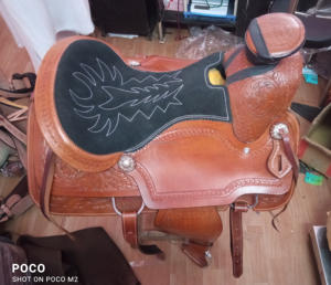 100% cuir professionnel cheval selle cuir Western Roping Ranch Wade selle produits d'équitation équitation équestre - Product Image 6