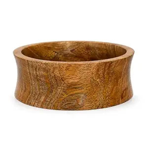 Bol à salade en bois d'émail de manguier avec fourchette et cuillère à salade – Élégance écologique – Bols en bois émaillé pour maisons modernes - Product Image 6
