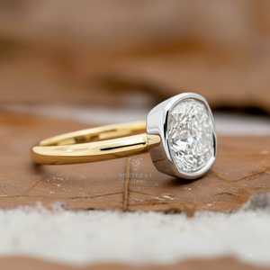 Nuevo Diseño IGI, Anillo de Diamante Cultivado en Laboratorio de Corte Cojín de 1.5 ct, Oro Amarillo Sólido de 18K, 14K, 10K, Joyería de Moda, Anillo Hecho a Mano - Product Image 2