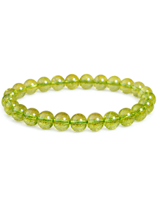AAA Natural Peridot <b>Beaded</b> <b>Bracelet</b> 8mm August Birthstone Green Gemstone Stretch <b>Bracelet</b> for Women Men - Product Image 4