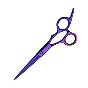 Ciseaux de barbier professionnels de haute qualité en acier inoxydable 420, manche en acier, bord tranchant, pliables, pour la coupe et le coiffage des cheveux - Product Image 5