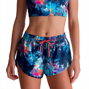 Shorts de sport d'été pour femmes, sublimation, haute qualité, taille à cordon, pour l'entraînement et le fitness - Product Image 4