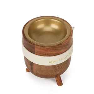 Nouveau Design 2026 – Brûleur à Bakhoor en Bois et Cuir – Cadeau Festif Ramadan Aïd – Fait Main – Moyen-Orient – Meilleure Vente – Mabkhara Oud Mubkhar - Product Image 1
