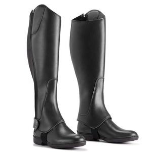 Étui en cuir véritable sur mesure pour demi-chaps d'équitation, protections de jambes équestres en cuir de vachette premium, sacs LHC-0068 - Product Image 2