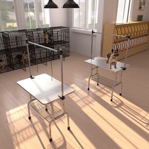 Tavolo da Toelettatura Pieghevole XL da 36 Pollici con Telaio in Acciaio Inox, Tappetino in Gomma, Materiale ABS, Morsetti Regolabili per Toelettatura di Cani e Gatti - Product Image 5