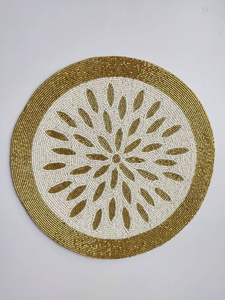 Últimos Modelos de Manteles Individuales con Cuentas, Manteles Individuales para Mesa de Comedor, Manteles Individuales con Cuentas Hechos a Mano, Decoración de Lujo para Comedor, Diseño Personalizado - Product Image 5