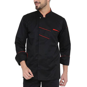 Veste de chef de restaurant à manches courtes, veste de cuisinier pour hommes, uniforme de service alimentaire, uniforme d'hôtel, uniformes de chef de restaurant et de bar - Product Image 4