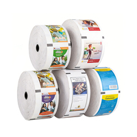 Rouleau de papier thermique vert 80x80 mm sans phénol Evergreen, papier couleur 80x80 avec impression