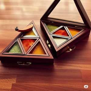 Handmade Triangle Wooden <b>Spice</b> <b>Box</b>: Rustic Indian Eco-Friendly Masala Organizer - Product Image 6