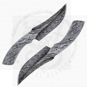 Herramienta para Fabricación de Cuchillos EDC: Lámina de Acero de Damasco Integrada para Cuchillo Fijo, Producto Semiterminado DIY para Prototipos de Cuchillos de Exterior - Product Image 2