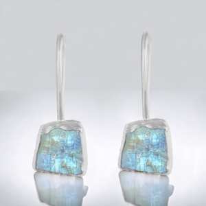 Pendientes Colgantes de Piedra Lunar Natural Hechos a Mano, Plata 925, Joyería de Piedras Preciosas Naturales - Product Image 3