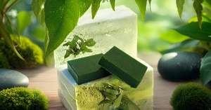 Jabón en Barra Herbal Orgánico de Neem y Tulsi al por Mayor |   Jabón Mineral Sólido Hecho a Mano para Limpieza Básica de Piel Normal para Mujeres - Product Image 3