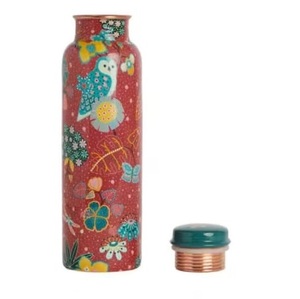 Botella de Agua de Cobre Puro con Acabado Brillante y Diseño Moderno, Almacenamiento de Agua Potable, Beneficios para la Salud, Botellas de Agua Hechas en India - Product Image 2