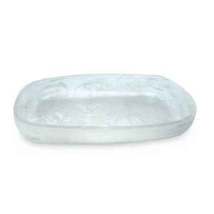 Handmade Polyresin Multi-Function Serving Tray Marble Texture Swirl for Hotel Home Use Oval Shape Tray for Food Serving - Product Image 3