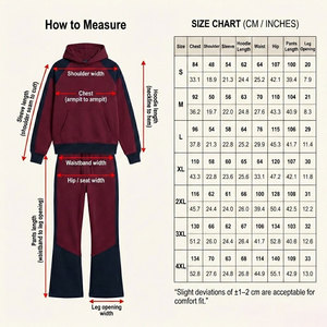 Conjuntos Deportivos de Forro Polar de Invierno Personalizados de Alta Calidad OEM, Conjuntos de 2 Piezas con Bloques de Color en Contraste, Fabricante - Product Image 6