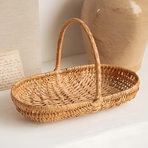Wholesale <b>empty</b> <b>gift</b> flower <b>basket</b> handmade in Vietnam best price natural rattan storage <b>baskets</b> - Product Image 4