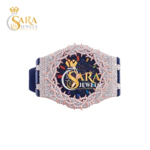 Reloj de acero inoxidable automático de lujo elegante lujoso diamante Moissanite Iced Square Case movimiento mecánico pantalla analógica - Product Image 1