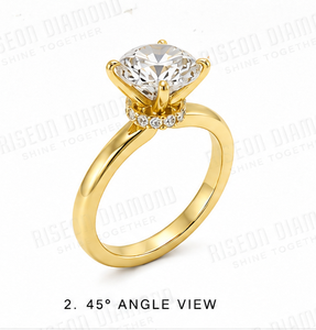Stunning Floral <b>Cluster</b> Diamond Ring In White Gold Intricate Blooming Flower Design Premium Marquise Pattern Luxury Gift - Product Image 2