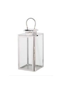 Deluxe Quality Style Galvanized Metal & Glass Lantern Iron Candle Lantern Perfect For Indoor Outdoor Events And Home Decoration - Product Image 1