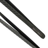 INSTRUMENTS CHIRURGICAUX BAFA Pince à épiler droite personnalisée pour isolation des sourcils en acier inoxydable légère, durable et lavable