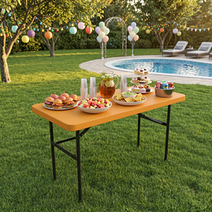 <b>Foldable</b> <b>Plastic</b> Multipurpose <b>Table</b> Dining Study Toy Activity <b>Table</b> Heavy Duty Portable Indoor Outdoor - Product Image 1