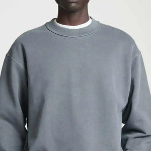 Sweat-shirt polaire pour homme à col ras du cou, coupe décontractée, 100% coton épais, imprimé, doublé, séchage rapide, style vintage, pour l'hiver - Product Image 3