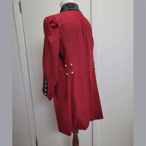 Men's Burgundy Traditional Doublet Jacket Costume Tailcoat Tartan Cotton Twill Custom Handmade Highland - Product Image 3