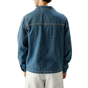 Chaqueta Vaquera para Hombre de Talla Grande, Alta Calidad, Ecológica, con Cuello Alto y Cierre de Cremallera, Diseño Premium, Estilo Urbano, con Bolsillo Frontal - Product Image 2