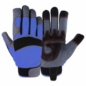 Gants de sécurité industriels robustes en cuir synthétique renforcé, résistants à l'abrasion, gants de travail mécaniques Amara - Product Image 3