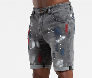 Nouveauté : Shorts en jean personnalisés pour hommes, service OEM, style streetwear, anti-plis et respirants, toutes saisons - Product Image 3