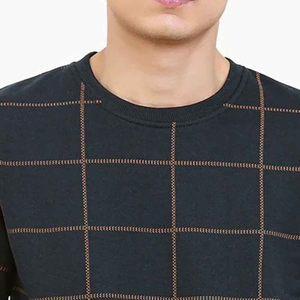 Suéter de punto a cuadros con cuello redondo para hombre, corte regular, informal, para otoño - Product Image 6