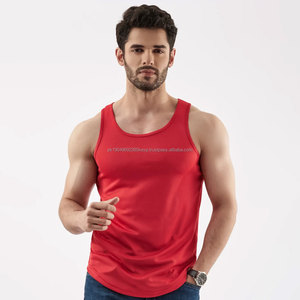 Débardeurs pour hommes en gros, sportifs, de musculation, à séchage rapide, sans manches, unis, décontractés, boutonnés, 100% coton - Product Image 5