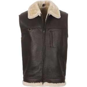 Gilet de moto en cuir authentique conçu pour les hommes qui privilégient une coupe traditionnelle avec durabilité et un style minimaliste épuré - Product Image 5