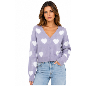 Cardigan en tricot vintage personnalisé 2026 pour femme – Vêtement de mode à manches longues, pull doux pour femme - Product Image 2